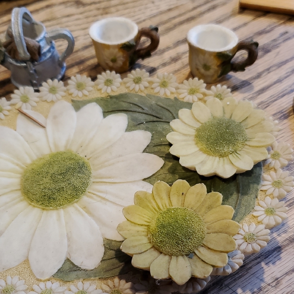 Floral Tea Set with Sunflower Design - Picture 2 of 4